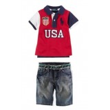 Red POLO Top n Bottom Set ZMS 002